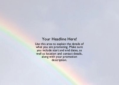 Rainbow in the Sky Full Colour Standard Sized Postcards