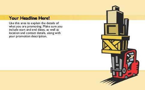 Lift that Load Full Colour Oversized Postcards