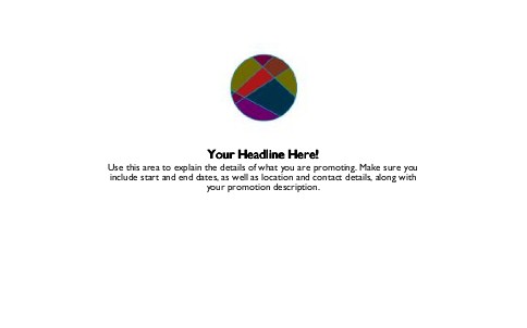 Colour Divided Circle Full Colour Oversized Postcards
