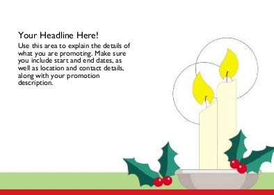Christmas Candles Full Colour Standard Sized Postcards