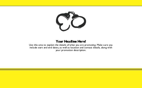 Handcuffs Full Colour Oversized Postcards