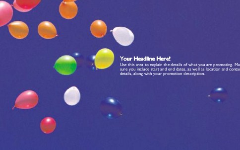 Flying Balloons Full Colour Oversized Postcards