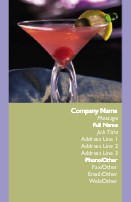 Pink Martini with Lemon Full Colour Business Cards