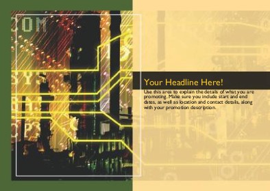 Neon Lines Full Colour Standard Sized Postcards