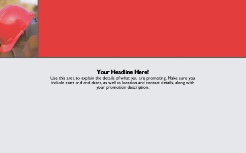 Red Hard Hat Full Colour Oversized Postcards