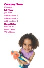 Girl with Doll Recycled Business Cards