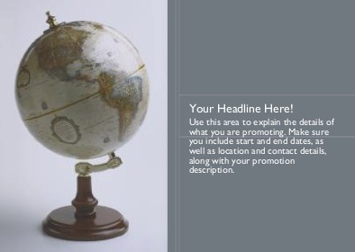 Globe on a Stand Full Colour Standard Sized Postcards