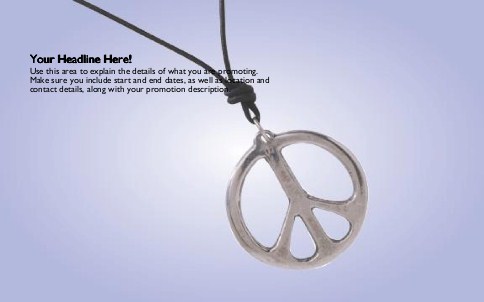 Peace Necklace Full Colour Oversized Postcards
