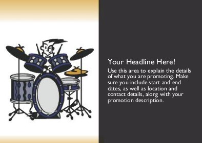 Drummer Fellow Full Colour Standard Sized Postcards