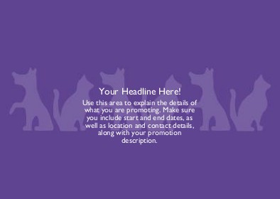 Pets on Purple Background Full Colour Standard Sized Postcards