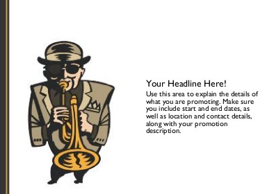 Trumpet Player Full Colour Standard Sized Postcards