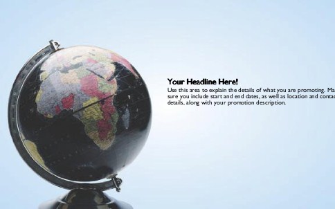 World Globe Full Colour Oversized Postcards