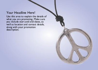 Peace Necklace Full Colour Standard Sized Postcards