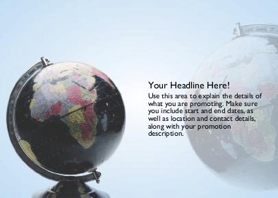 World Globe Full Colour Standard Sized Postcards