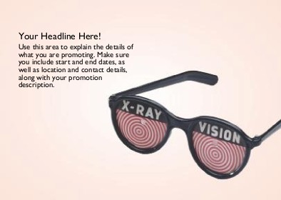 X-ray Glasses Full Colour Standard Sized Postcards