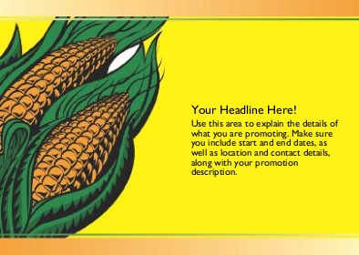 Corn Cobs Full Colour Standard Sized Postcards