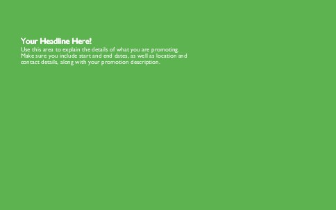 Solid Green Full Colour Oversized Postcards