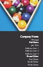 Racked Pool Balls Recycled Business Cards