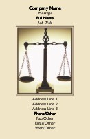 Scales of Justice Recycled Business Cards