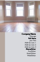 Empty Living Area Full Colour Business Cards