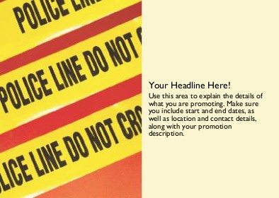 Police Line Tape Full Colour Standard Sized Postcards