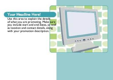 Flat Screen Monitor Full Colour Standard Sized Postcards