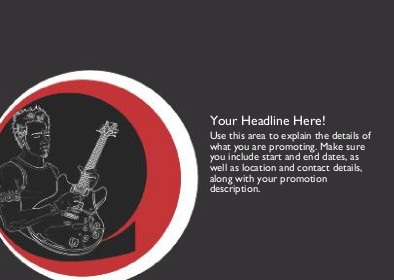 Electric Guitar Full Colour Standard Sized Postcards