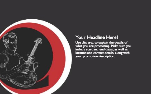 Electric Guitar Full Colour Oversized Postcards