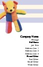 Multicoloured Teddy Full Colour Business Cards