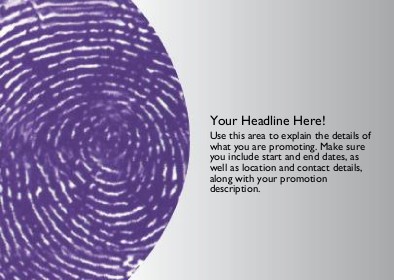 Fingerprint Full Colour Standard Sized Postcards