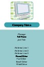Flat Screen Monitor Full Colour Business Cards