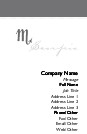 Scorpio - Symbol Recycled Business Cards