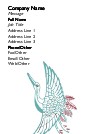 Crane Folk Art Recycled Business Cards