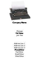 Antique Manual Typewriter Full Colour Business Cards