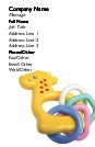 Dinosaur Baby Rattle Full Colour Business Cards