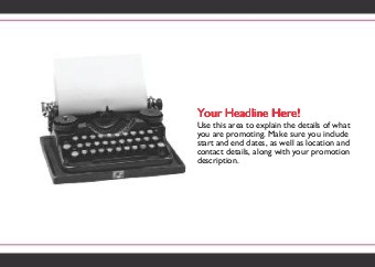Manual Typewriter Full Colour Standard Sized Postcards