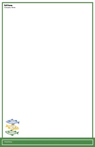Fish Folk Art Large Note Pads