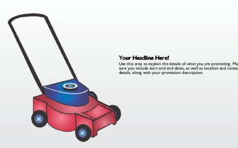 Lawn Mower Full Colour Oversized Postcards