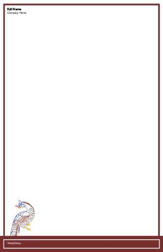 Peacock Folk Art Large Note Pads