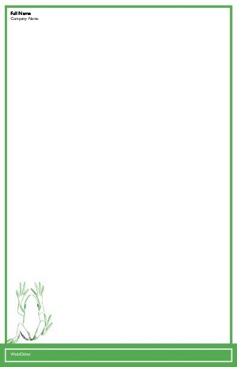 Frog Folk Art Large Note Pads