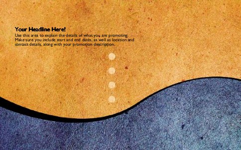 Textured Wave Full Colour Oversized Postcards