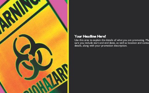 Bio-hazard Sign Full Colour Oversized Postcards