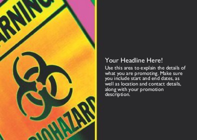 Bio-hazard Sign Full Colour Standard Sized Postcards