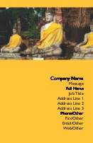 Buddhist Statue Full Colour Business Cards