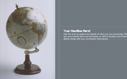 Globe on a Stand Full Colour Oversized Postcards