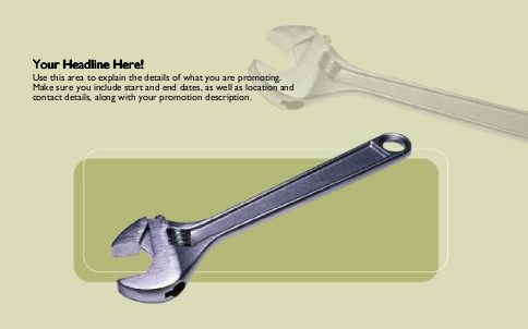 Adjustable Spanner Full Colour Oversized Postcards
