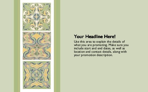 Decorative Tiles Full Colour Oversized Postcards