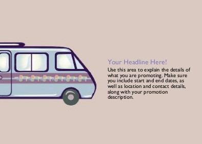 Flowered Winnebago Full Colour Standard Sized Postcards