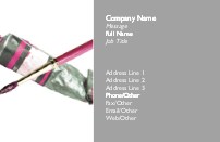 Paint Tube and Brush Recycled Business Cards