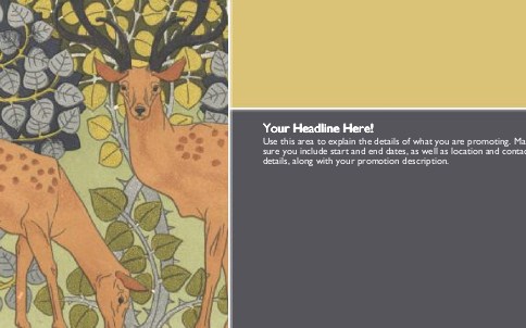 Artistic Antlers Full Colour Oversized Postcards